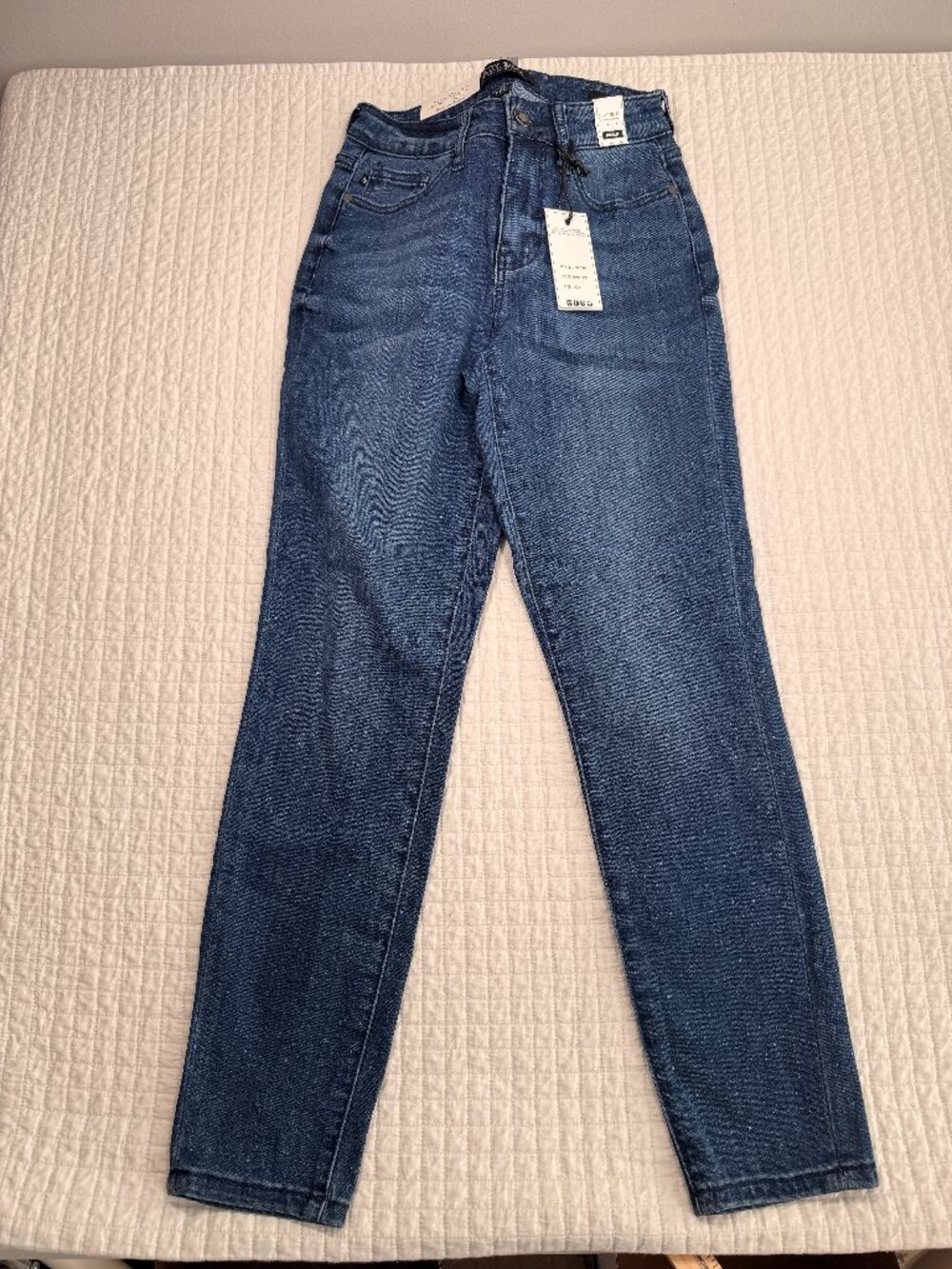 NWT Judy Blue Mid Rise Dark Wash Relaxed Fit Stretch Jeans 1/25 JB88226